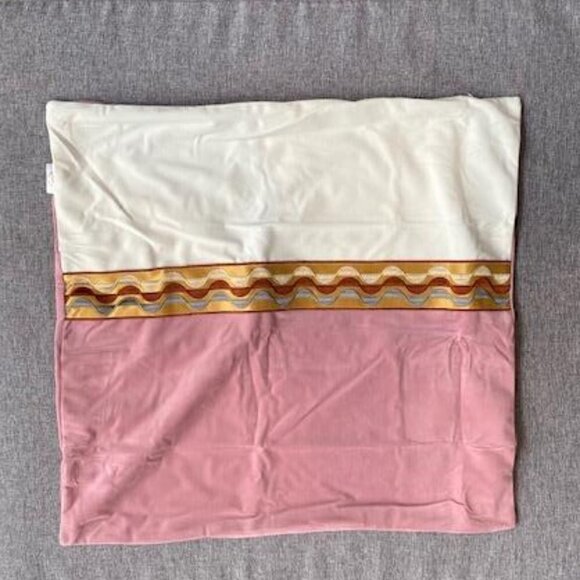 ROSE/PINK Velvet Patchwork Throw Pillow Covers - Pack of 2, 18x18 - Picture 4 of 6